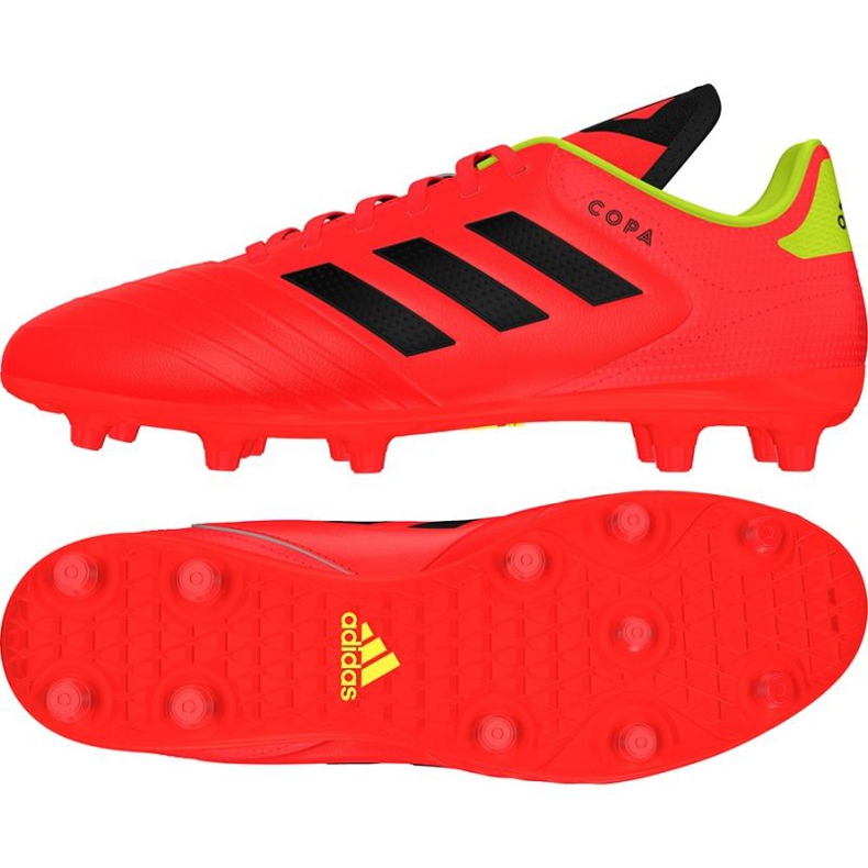 Adidas Copa 18.3 Fg M DB2461 chaussures de football rouge rouge Adidas Copa 18.3 Fg M DB2461 chaussures de football rouge rouge