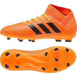 Les chaussures de football adidas Nemeziz 18.3 Fg Jr DB2352 orange multicolore