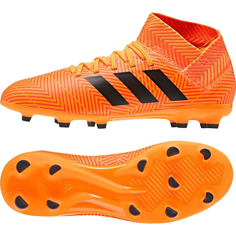 Les chaussures de football adidas Nemeziz 18.3 Fg Jr DB2352 multicolore orange Les chaussures de football adidas Nemeziz 18.3 Fg Jr DB2352 multicolore orange