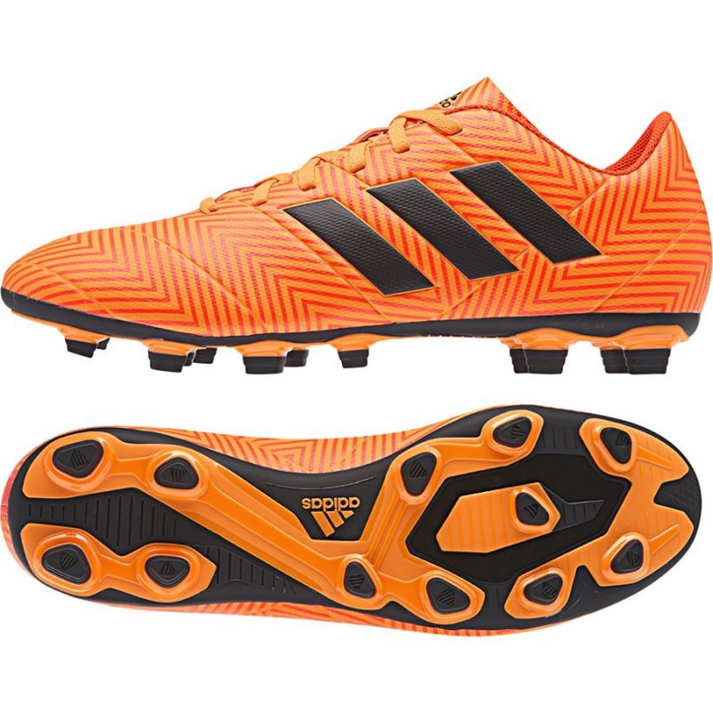 Chaussures de football Adidas Nemeziz 18.4 FxG M DA9594 multicolore orange