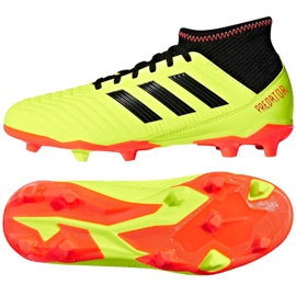 Adidas Preadtor 18.3 Fg Jr DB2319 chaussures de football multicolore jaune