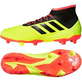 Chaussures de football Adidas Predator 18.2 Fg M DB1997 multicolore jaune