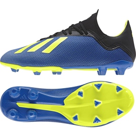 Adidas X 18.3 Fg M DA9335 chaussures de football multicolore bleu Adidas X 18.3 Fg M DA9335 chaussures de football multicolore bleu