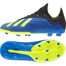 Adidas X 18.3 Fg Jr DB2416 chaussures de football bleu marine bleu