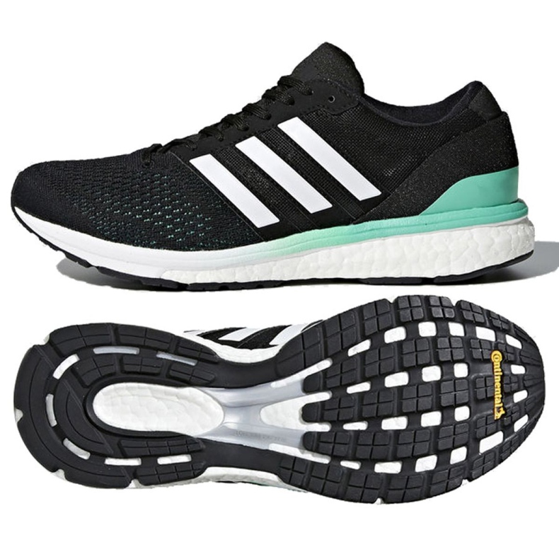 Chaussures running adidas Boston 6 W BB6421 le noir vert Chaussures running adidas Boston 6 W BB6421 le noir vert