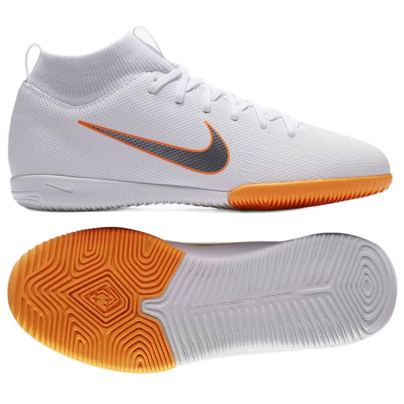 Chaussures d'intérieur Nike Mercurial SuperflyX 6 Academy Gs Ic Jr AH7343-107 blanche blanche