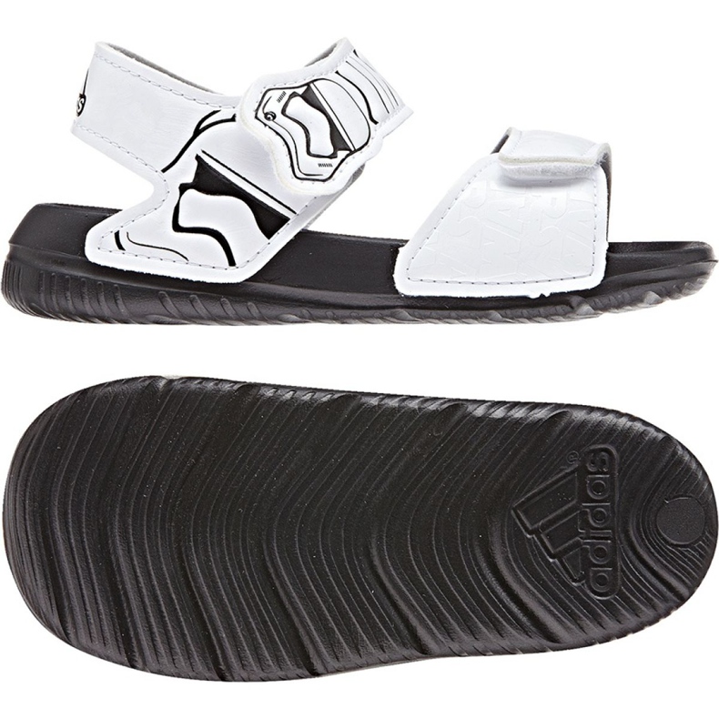 Sandales Adidas Star Wars AltaSwim Jr CQ0128 blanche le noir Sandales Adidas Star Wars AltaSwim Jr CQ0128 blanche le noir