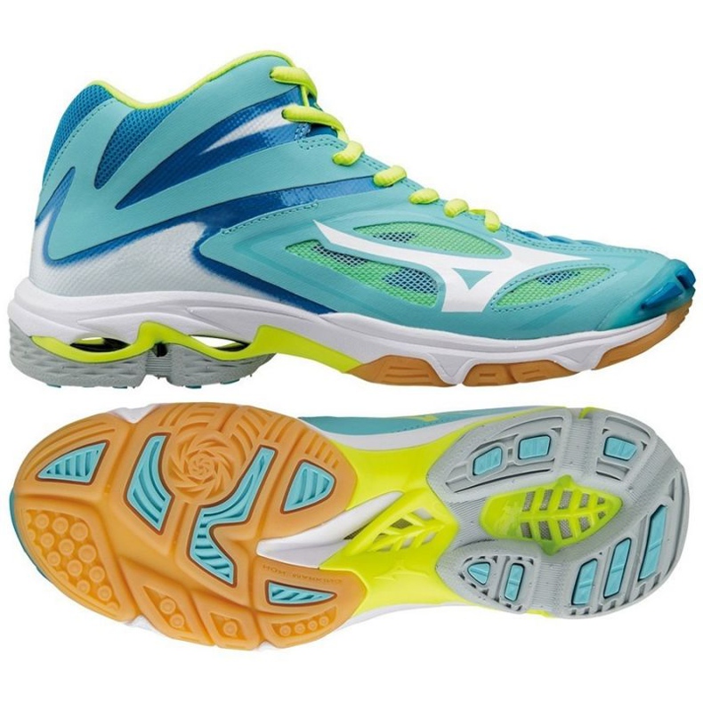 Mizuno Wave Lightening Z3 Mid W V1GC170504 chaussures de volley-ball bleu bleu Mizuno Wave Lightening Z3 Mid W V1GC170504 chaussures de volley-ball bleu bleu