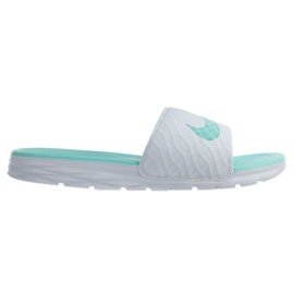 Claquette Nike Benassi Solarsoft 705475-130 blanc vert