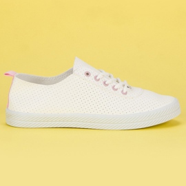 Kylie Baskets ajourées nouées blanche