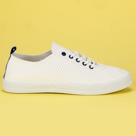 Kylie Baskets ajourées nouées blanc