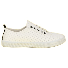 Kylie Baskets ajourées nouées blanc