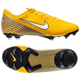Nike Mercurial Vapor 12 Elite Neymar Fg Jr AR4091-710 chaussures de football jaune avec à propos ł vol oui