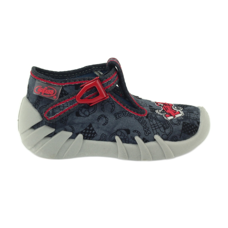 Befado chaussures pour enfants 110p324 pantoufles le noir gris rouge