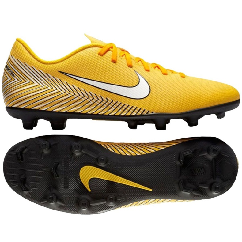 Nike Mercurial Vapor 12 Club Neymar Mg M AO3129-710 chaussures de football multicolore jaune