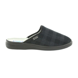 Chaussures pour hommes Befado125m pantoufles, pantoufles de santé le noir gris