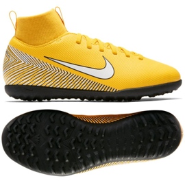 Chaussures de football Nike Mercurial Superfly 6 Club Neymar Tf Jr AO2894-710 multicolore jaunes