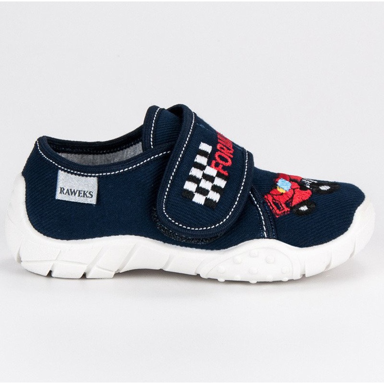 Raweks Pantoufles Velcro pour garçons bleu