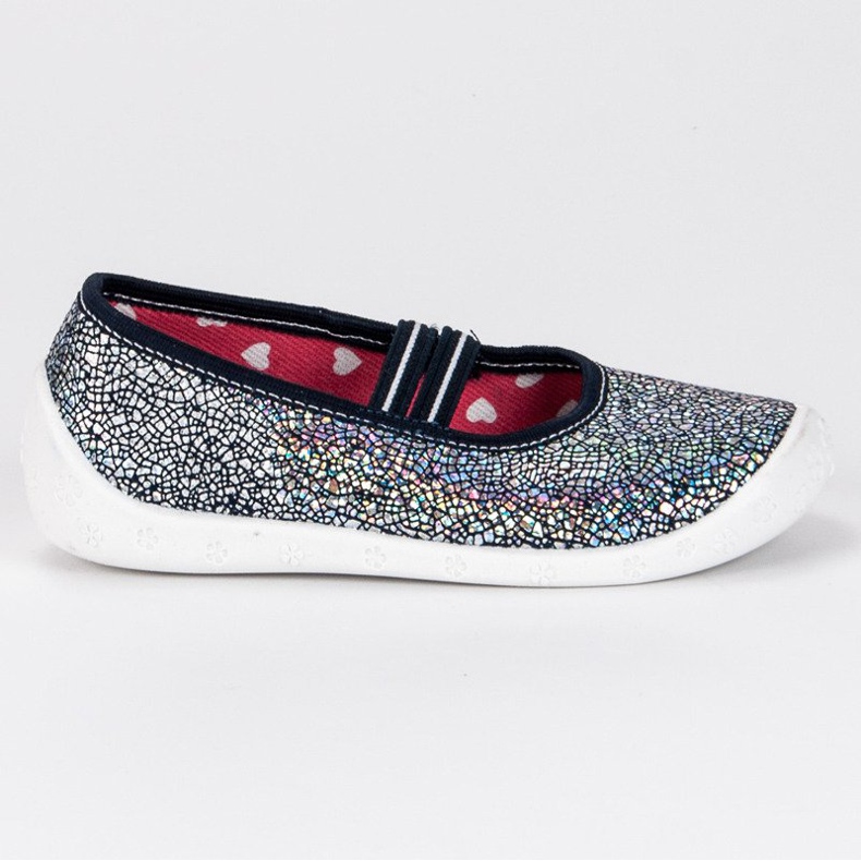 Raweks Pantoufles brillantes avec un élastique gris