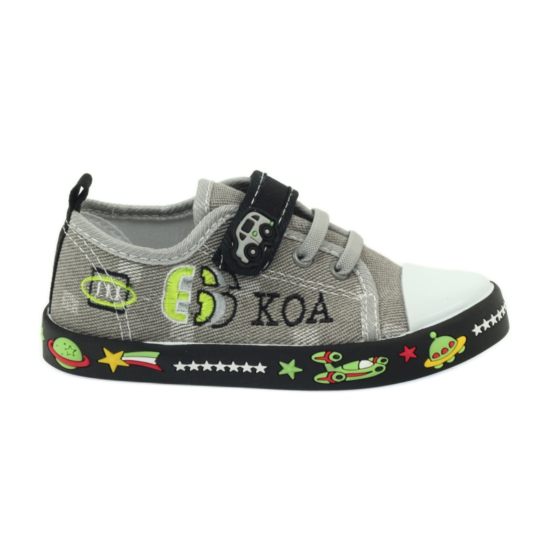 American Club Baskets américaines chaussures pour enfants semelle intérieure en cuir blanche le noir gris
