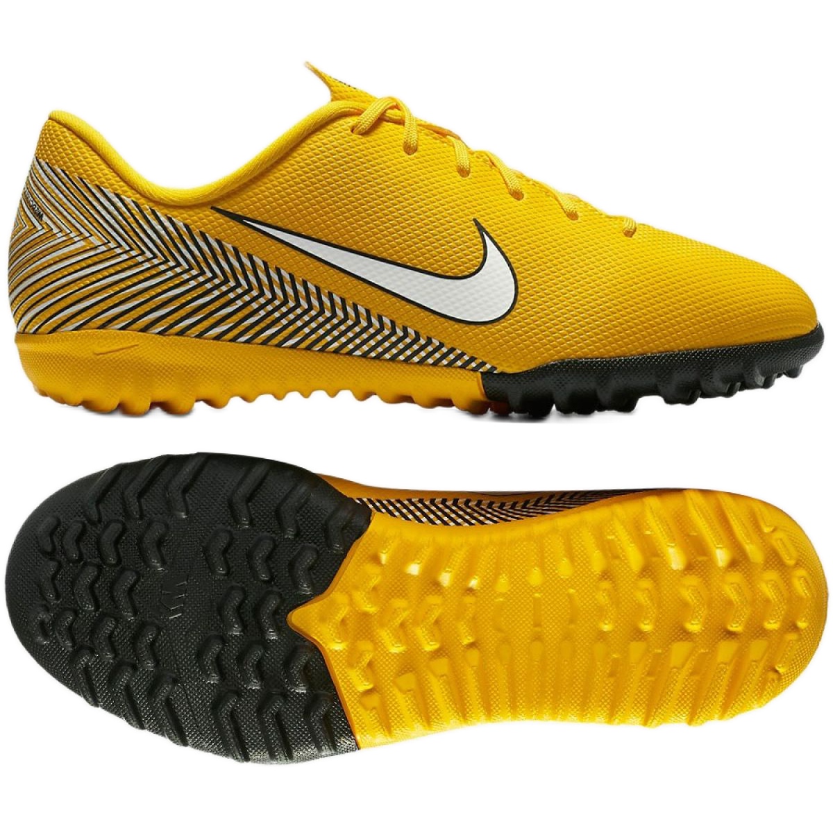 Chaussure de football Nike Mercurial Vapor 12 Academy Neymar Tf Jr AO9476 710 jaune jaune