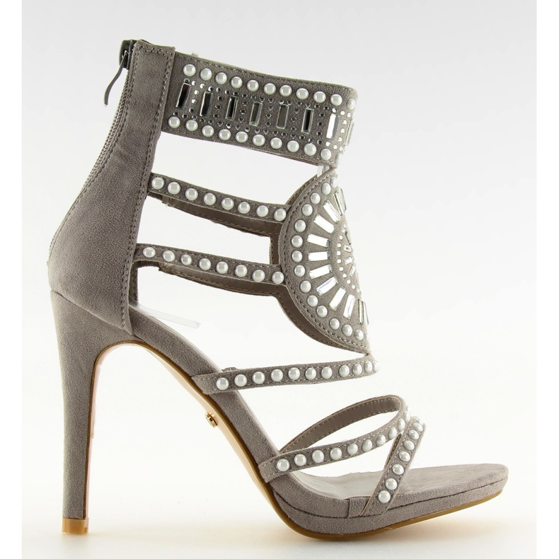 Sandales spartiates grises GH-2776 Gris