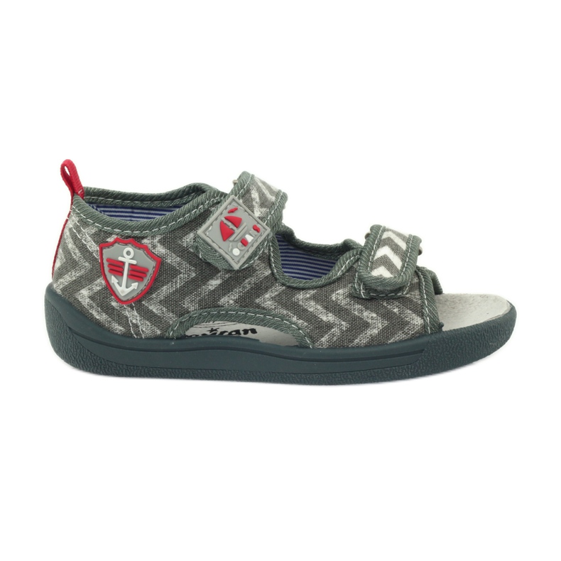 Sandales pour enfants gris American Club TEN36 rouge