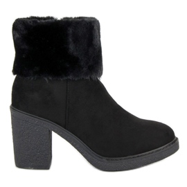 Seastar Bottines En Daim Avec Fourrure le noir