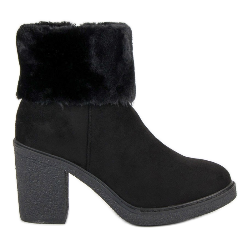 Seastar Bottines En Daim Avec Fourrure le noir