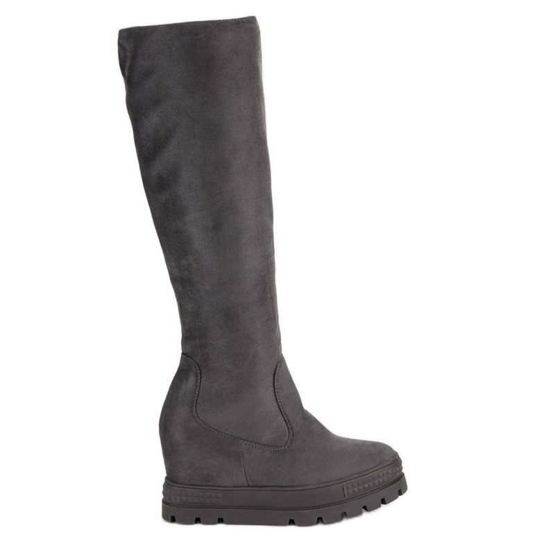 Seastar Bottes compensées en daim gris