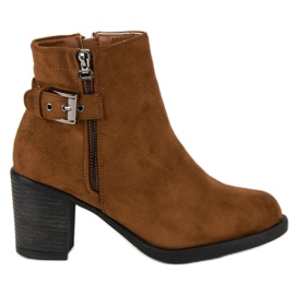 Small Swan Bottes pour femmes à la mode brun Small Swan Bottes pour femmes à la mode brun