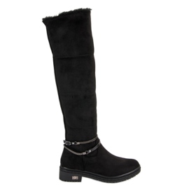 Seastar Bottes en daim pour femmes le noir