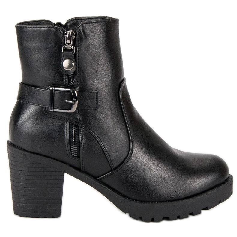 Small Swan Bottines noires sur le poteau le noir Small Swan Bottines noires sur le poteau le noir