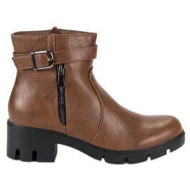 Small Swan Bottes marron d'automne brun