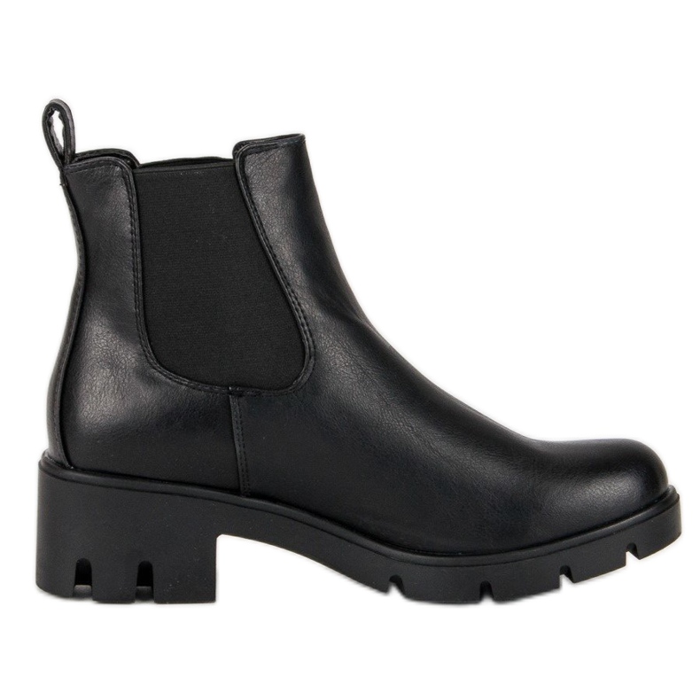 Small Swan Bottines Chelsea noires le noir