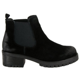 Filippo Bottines en cuir noir le noir