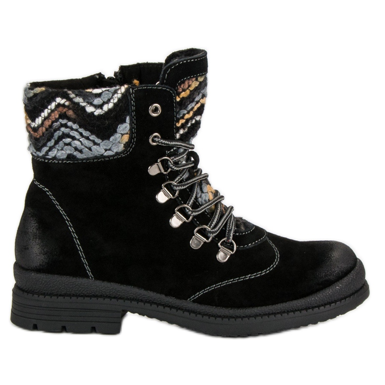Filippo Bottines en cuir à nouer le noir
