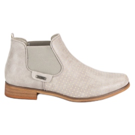 Filippo Bottines beiges ajourées gris Filippo Bottines beiges ajourées gris