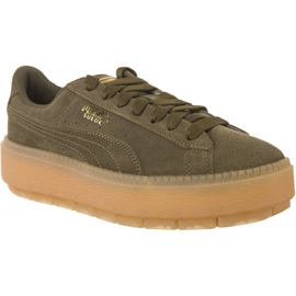 Puma Suede Platform Trace Olive Night vert