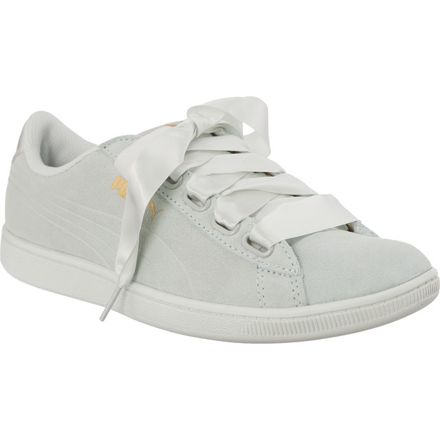 Puma Vikky Ribbon Satin Blue Flower Fleur bleue