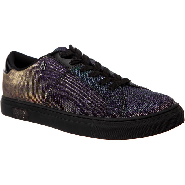 Armani Jeans Sneaker Femme 9252397A659 00243 le noir violet multicolore
