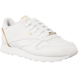 Reebok Cuir Classique Hw Blanc Sleek Met blanche