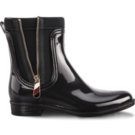 Tommy Hilfiger Bottes de pluie mélange de matériaux 990 noir