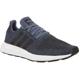 Adidas Chaussures Swift Run 120 à âme d'acier brut, noir, blanc bleu marine