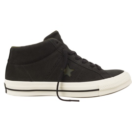 Converse 159747 One Star Utility Camo Mid Black Egret à base de plantes le noir