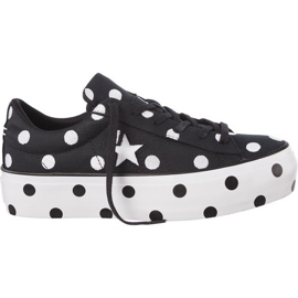 Converse Plateforme One Star C560695 blanc noir
