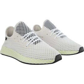 Adidas Deerupt Runner Chalk White Core Black Core Noir blanche multicolore Adidas Deerupt Runner Chalk White Core Black Core Noir blanche multicolore