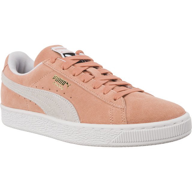 Daim classique 706 argile mutée blanc puma rose
