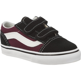 Vans Old Skool Q7J Noir Og Bourgogne le noir multicolore rouge