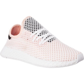 Adidas Deerupt Runner White Core Noir Ftwr Blanc rose Adidas Deerupt Runner White Core Noir Ftwr Blanc rose